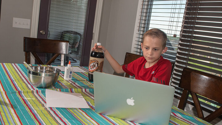 Evan Washburn of Lincoln participates in the Virtual Vibes 4-H camp on June 2. It was the first in a series of virtual 4-H camps taking place this summer.