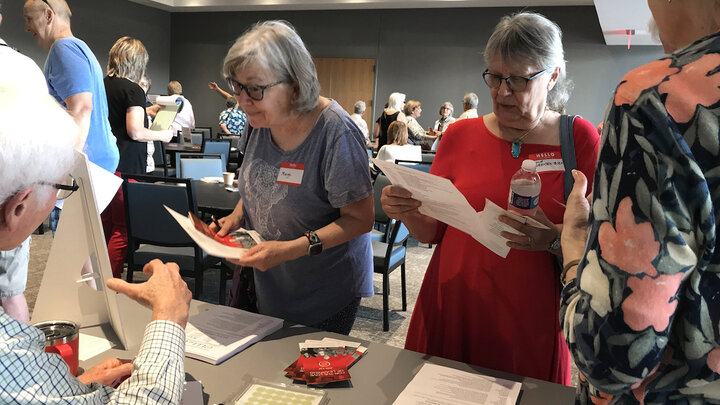 Attendees at a previous OLLI open house 